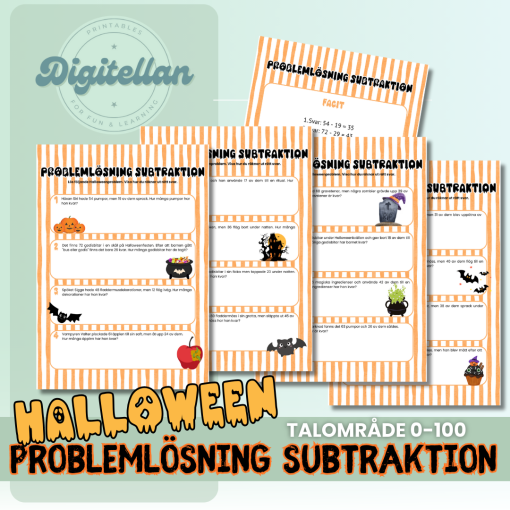 Problemlösning Subtraktion - Halloween