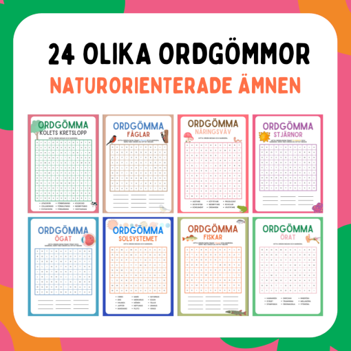 Ordgömma: Naturorienterade ämnen (flerpack)
