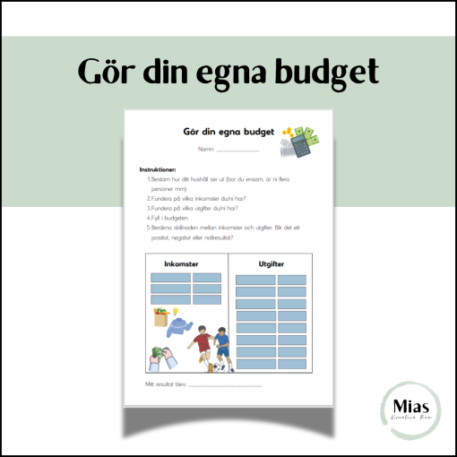 Gör din egna budget