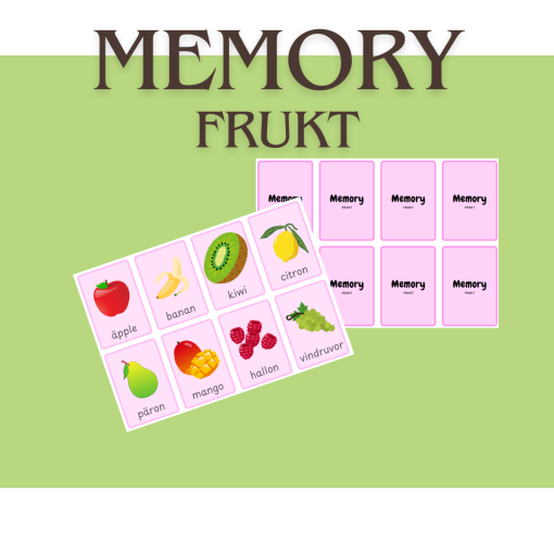 Memory - frukt & bär