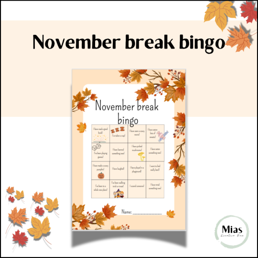 November Break bingo