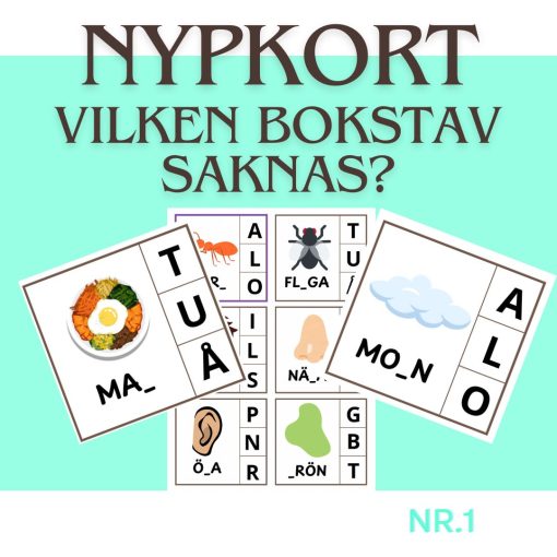 Nypkort - Vilken bokstav saknas? NR1