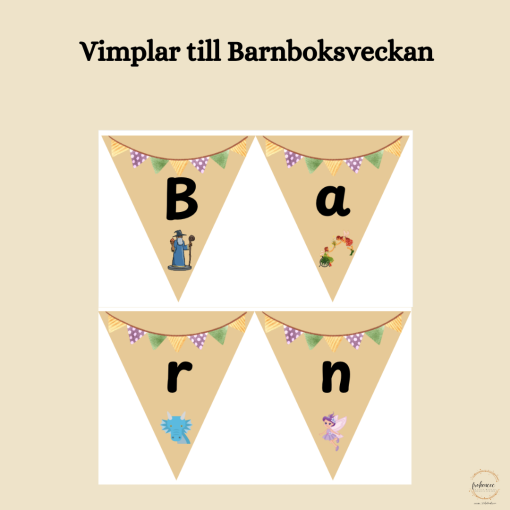 Vimplar till Barnboksveckan