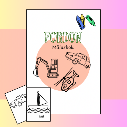 Målarbok - fordon