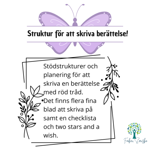 Stödstruktur för att planera en berättelse.