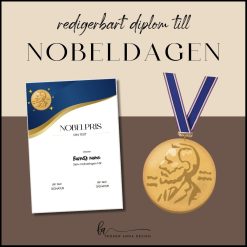 Redigerbart diplom & medalj – Nobeldagen