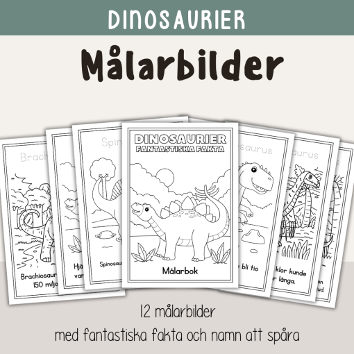 Dinosaurier - Målarbilder