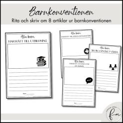 Barnkonventionen - Läs och Skriv om 8 artiklar
