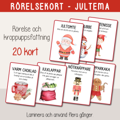Rörelsekort med jultema - Rörelsepaus