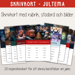 Jul - Skrivkort med inspiration till julberättelser