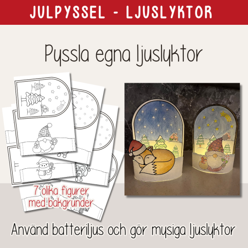 Jul - Julpyssel - pyssla egna ljuslyktor