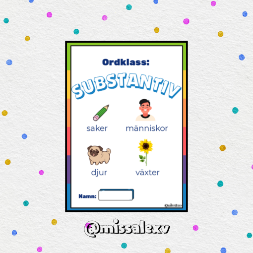Ordklass:Substantiv