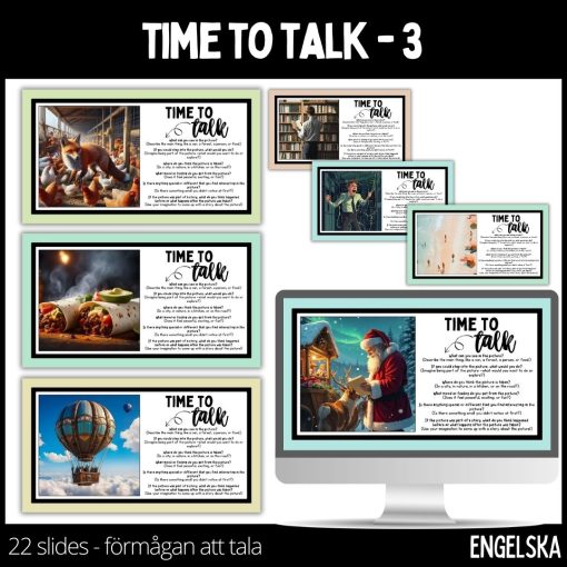 Time to talk - 3 - presentation - 22 slides, 22 illustrationer & stödstruktur