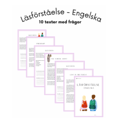 Läsförståelse – Engelska (10 olika med frågor)