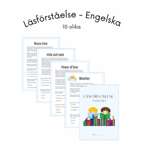 Läsförståelse - Engelska (10 olika)