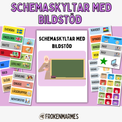 Schemaskyltar med bildstöd