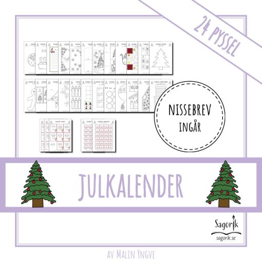 Julkalender Kreativa pyssel med nissebrev