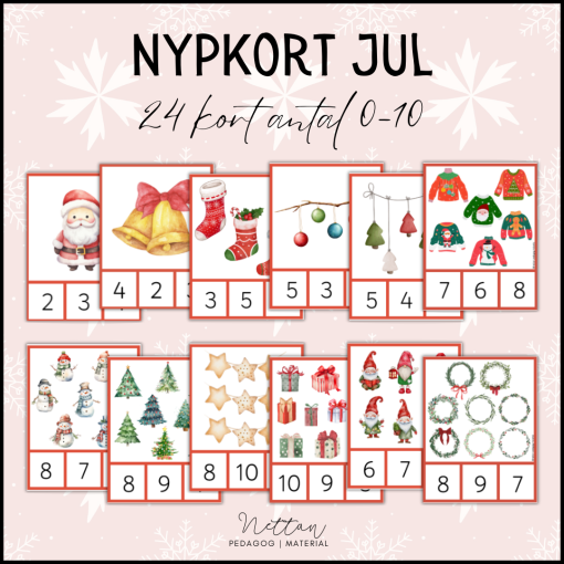 Nypkort Jul antal 0-10
