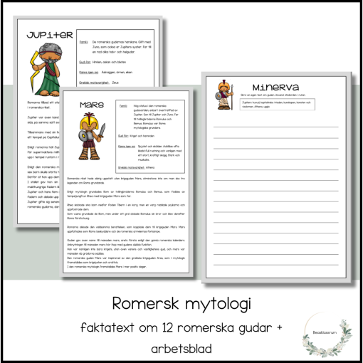 Romersk mytologi - 12 faktatexter gudar