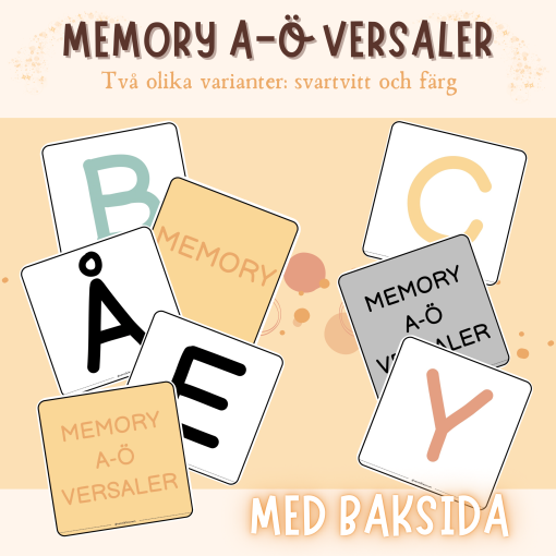 Memory alfabetet - versaler