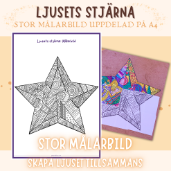 Ljusets stjärna - Stor målarbild