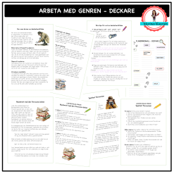 Arbeta med genren - DECKARE
