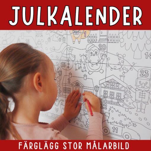 Stor målarbild - julkalender