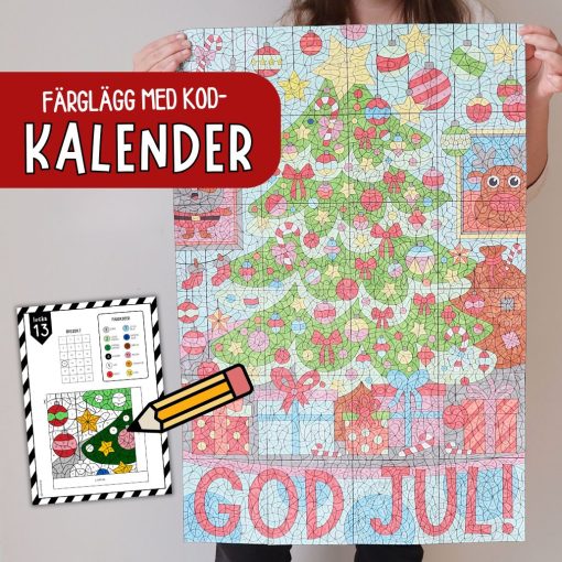 Julkalender - färglägg med kod