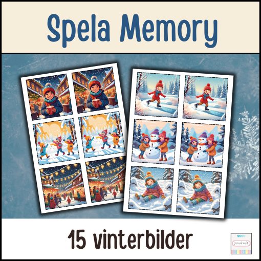 Vinter: Spela Memory (15 st bilder)