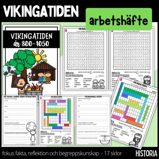 Vikingatiden - arbetshäfte - 17 sidor