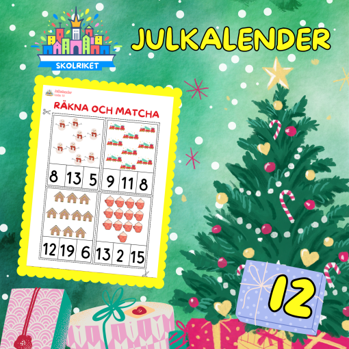 SkolRikets Digitala Julkalender 2024: Pedagogiska Aktivitetsblad för Skolan | Lucka 12