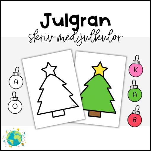 Julgran - Skriv med julkulor