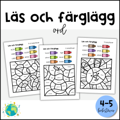 Läs och färglägg - Ord 3