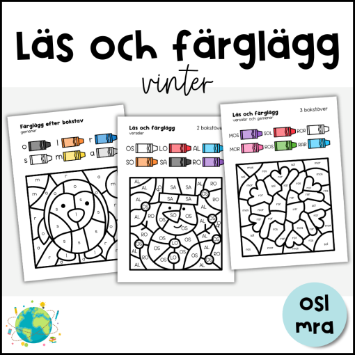Färglägg efter bokstav - Vinter