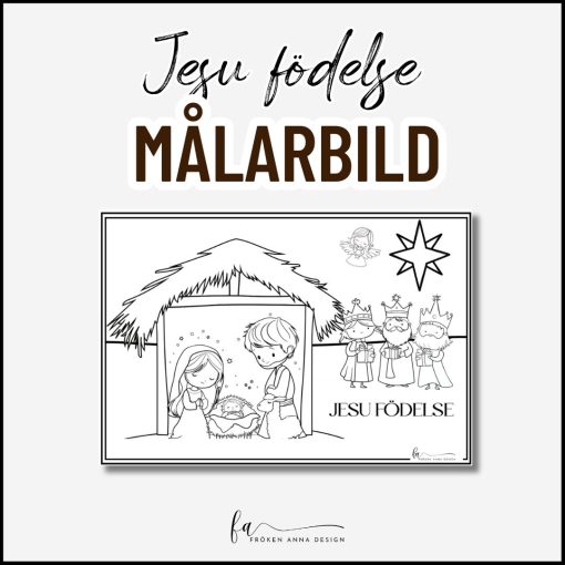 Jesu födelse - målarbild