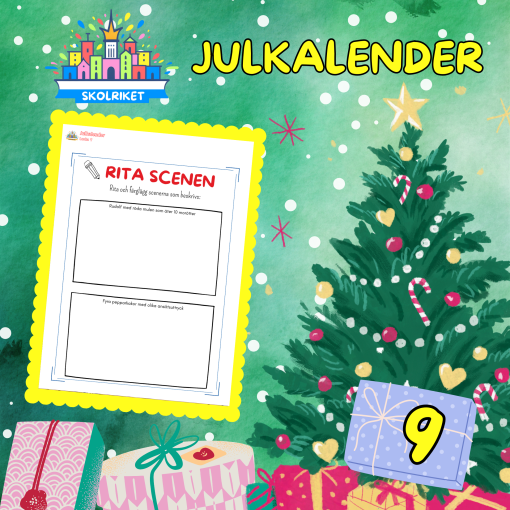 SkolRikets Digitala Julkalender 2024: Pedagogiska Aktivitetsblad för Skolan | Lucka 9