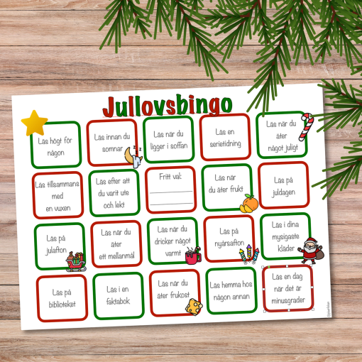 Läsbingo - jullov!