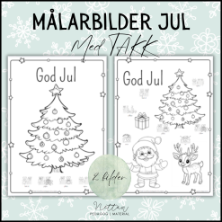 Målarbilder jul med TAKK