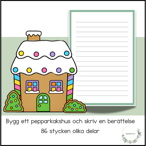 Bygg ett pepparkakshus och skriv julberättelse