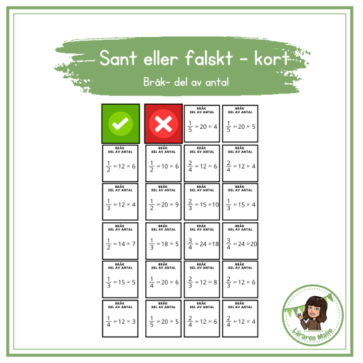 Sant eller falskt -bråk (del av antal)