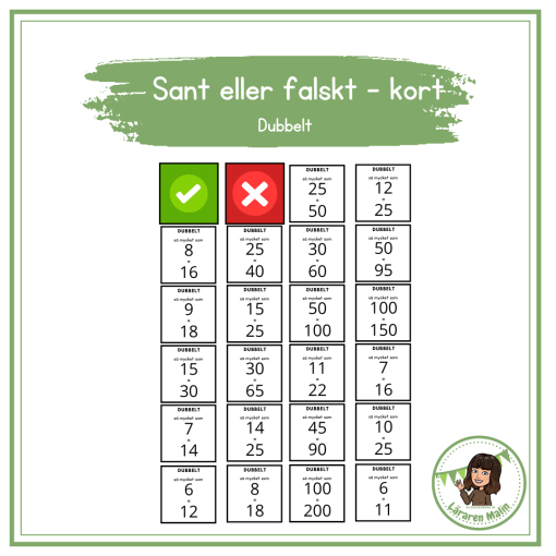 Sant eller falskt -dubbelt