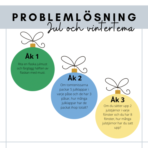 Problemlösning jul - åk 3