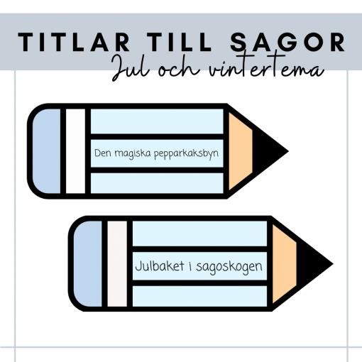 Rubriker till berättande text - jul och vinter