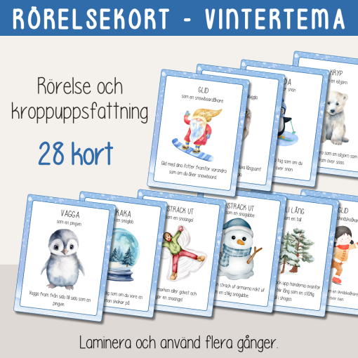 Rörelsekort med vintertema - Rörelsepaus