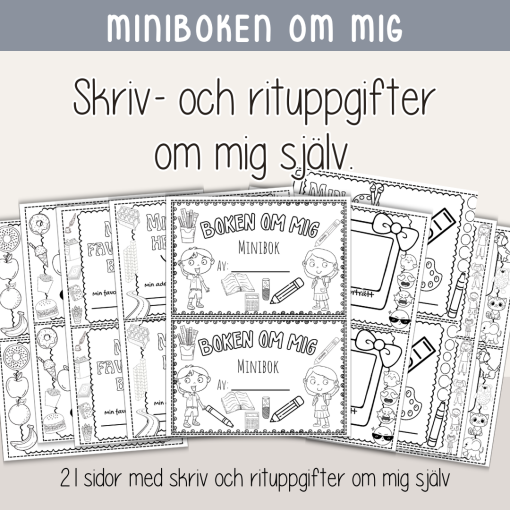 Boken om mig - Minibok med 21 sidor