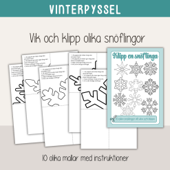 Vinter - Pyssla snöflingor - Vik och klipp