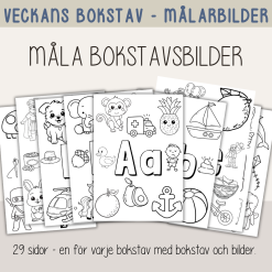 Bokstäver - Måla veckans bokstav