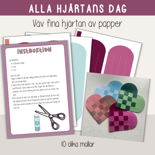 Alla hjärtans dag - Fläta fina hjärtan