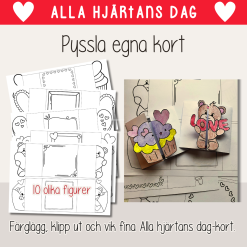 Alla hjärtans dag - Pyssla vikbara kort