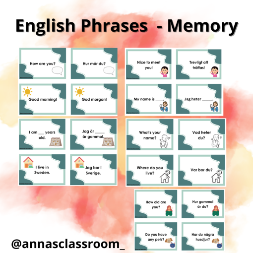 English memory - Find the phrase